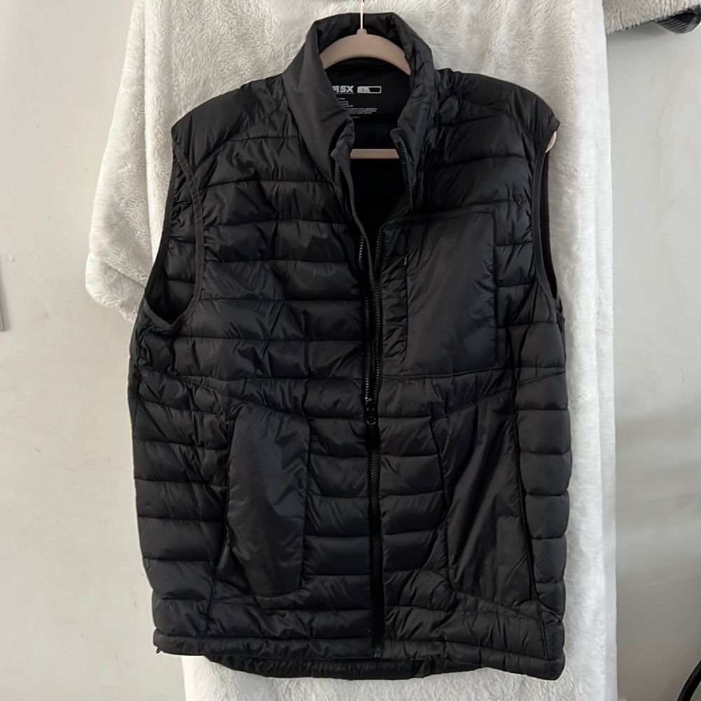 Black ladies large puffer vest